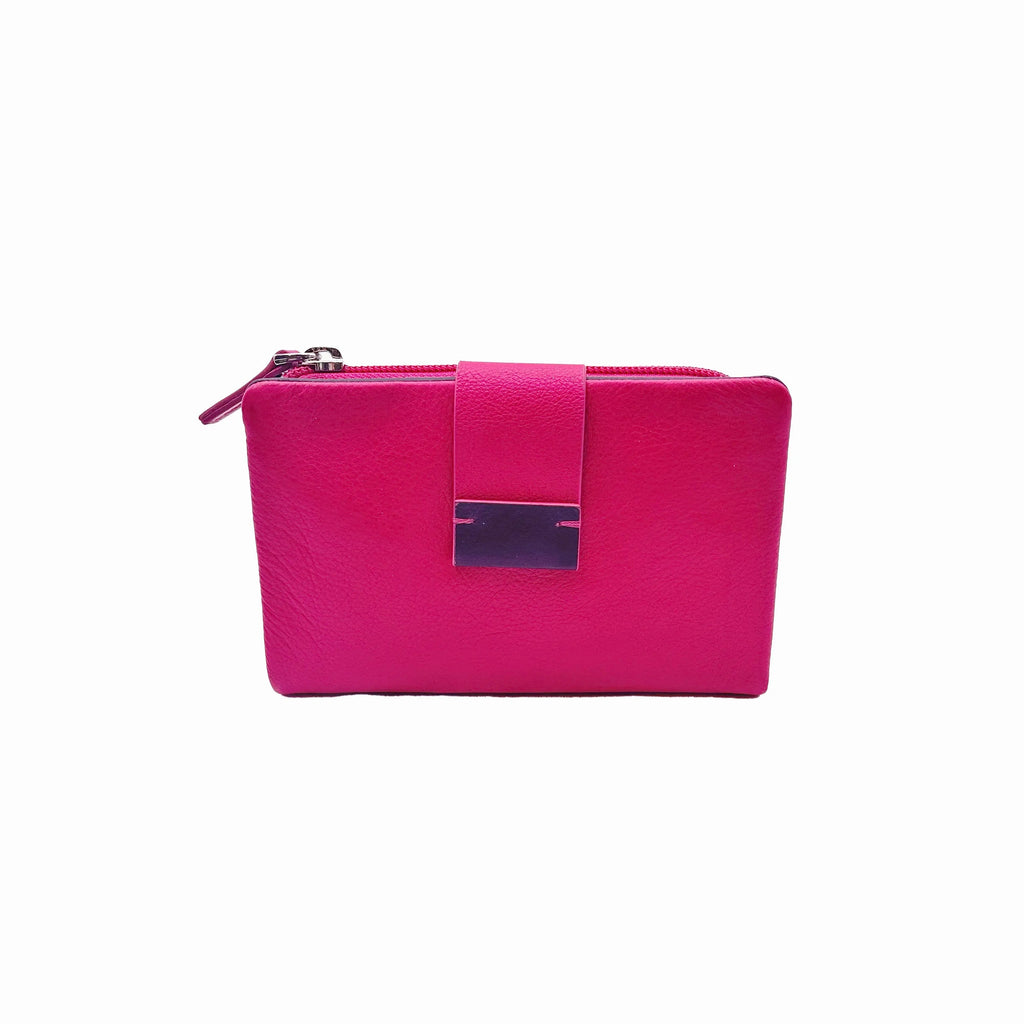 6046 Damenbörse Fuchsia/Blau