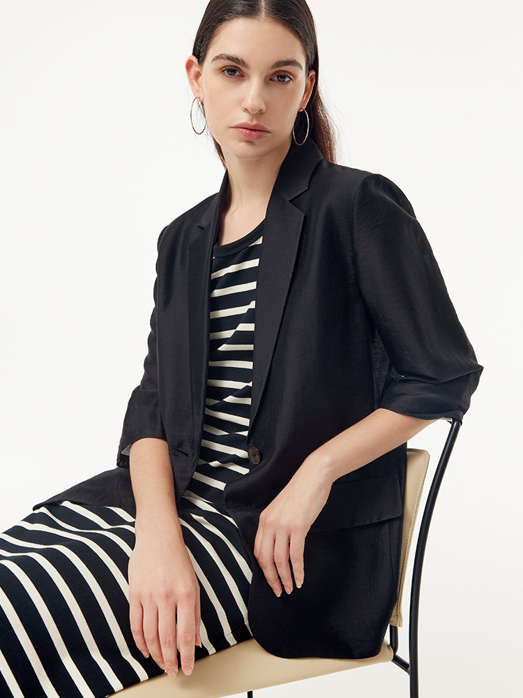 Damenjacke Tencel mit einem Knopf