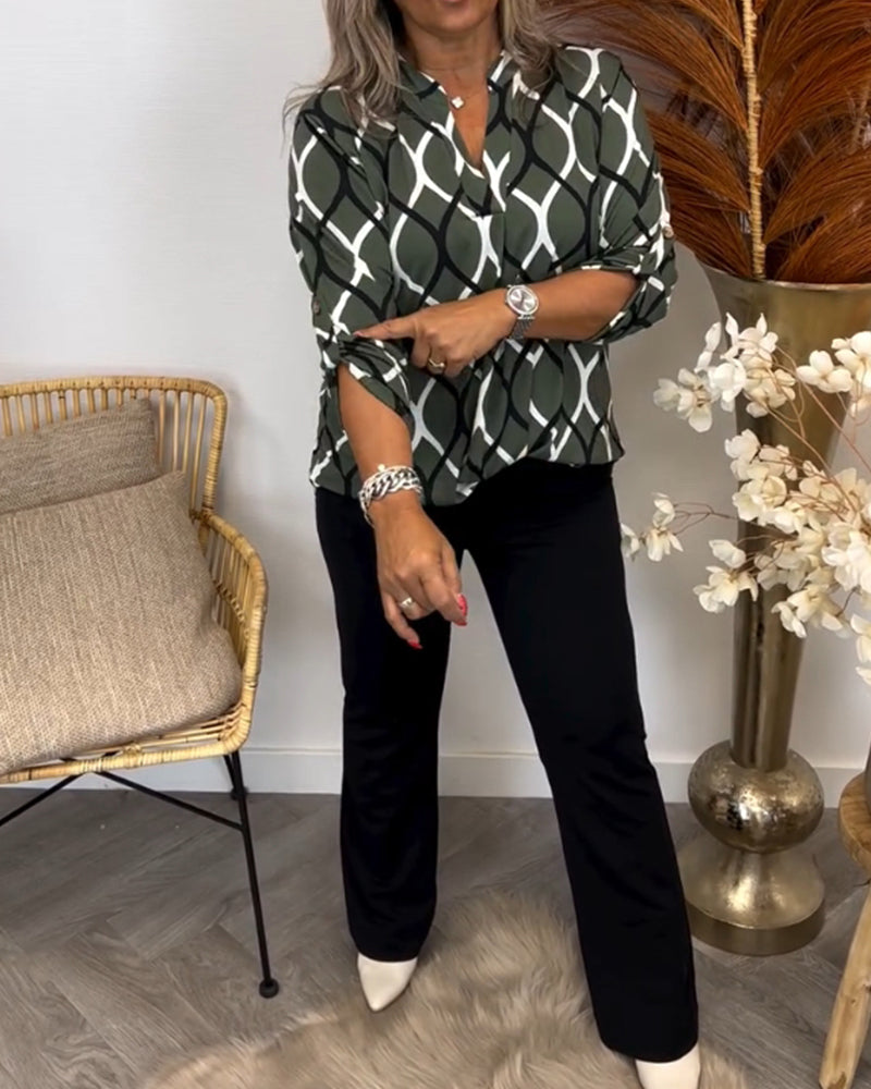 Noor | Bluse mit grafischem Druck