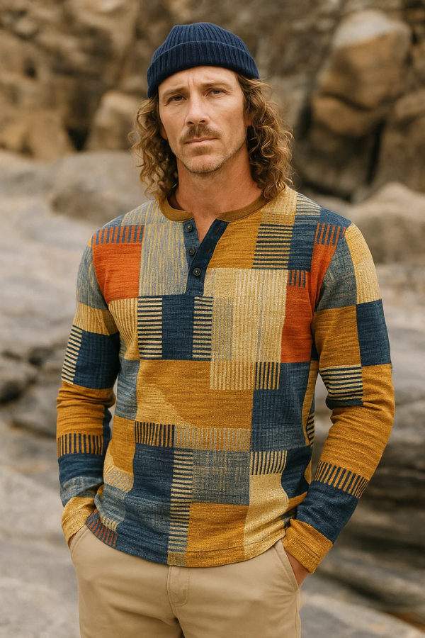 Aubert | Elegantes Henley-Hemd