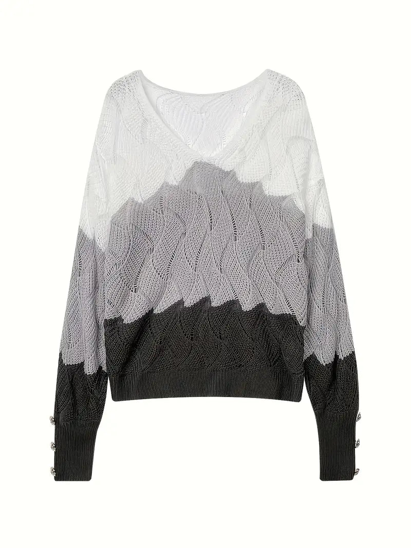 Renilda | Eleganter Strickpullover Mit V-Ausschnitt