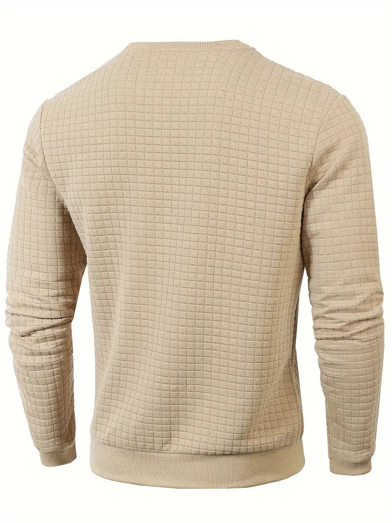 Andreas Herren Pullover – Boho Karo, Langarm, Gemütlich