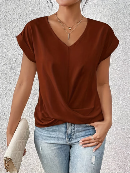 SANNE I LÄSSIGES V-HALS T-SHIRT
