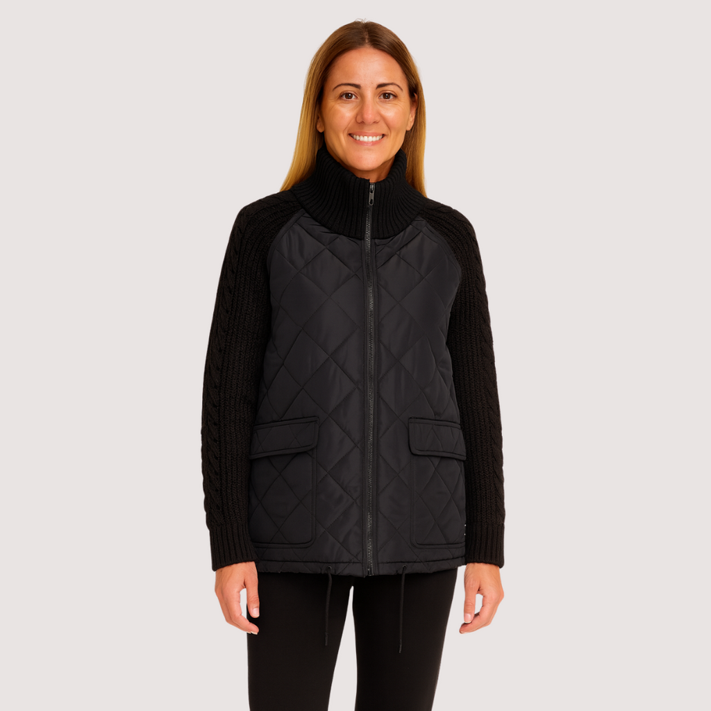Damen Strickjacke – Patchwork-Design, Lässig & Bequem