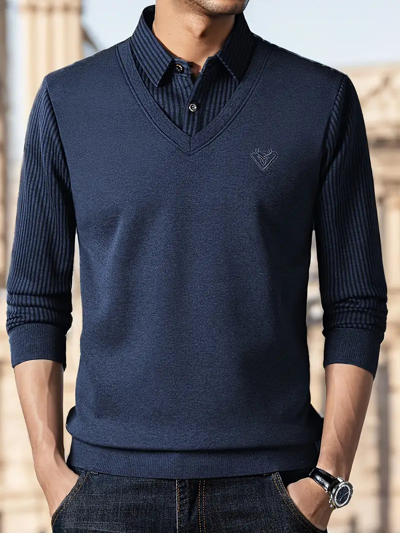 Leroy - Lässiger Pullover mit langen Ärmeln aus Strick