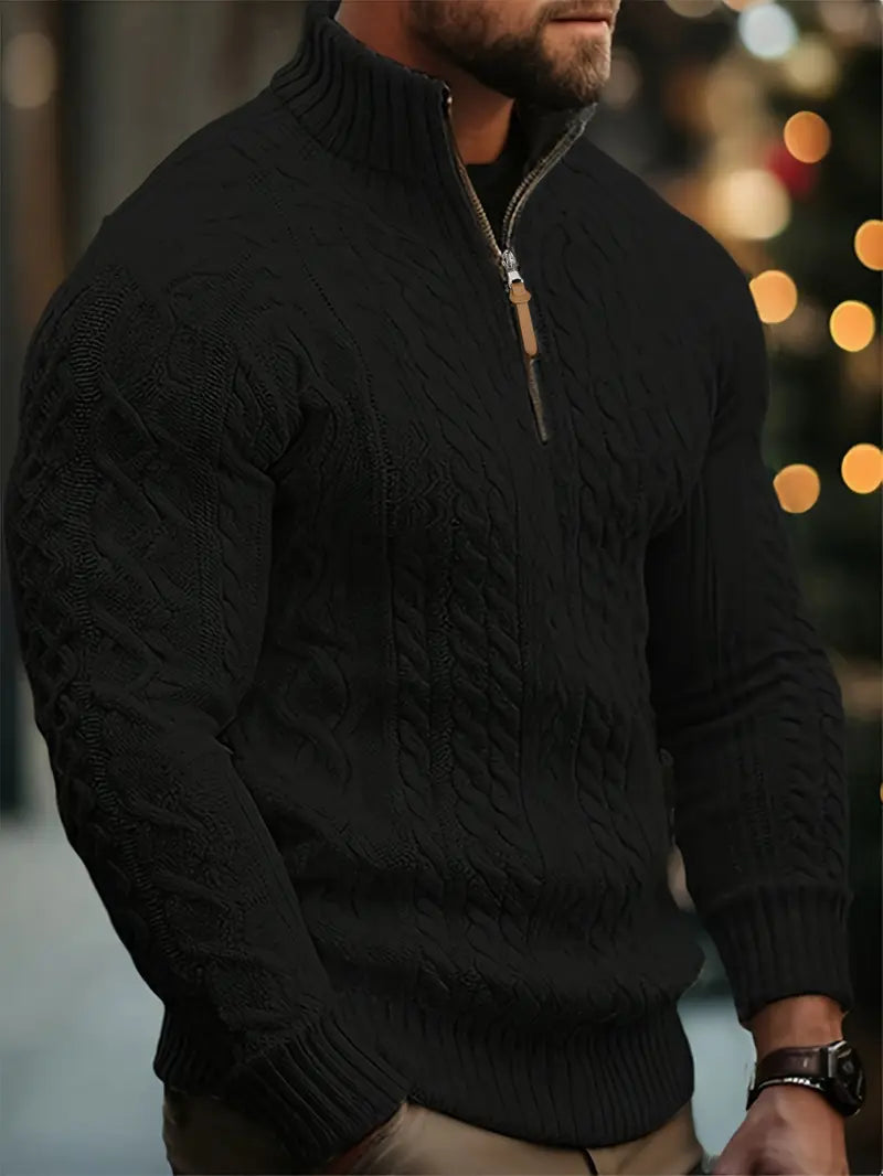 Rabada | Strickpullover Mit Halbem Reißverschluss Und Stehkragen