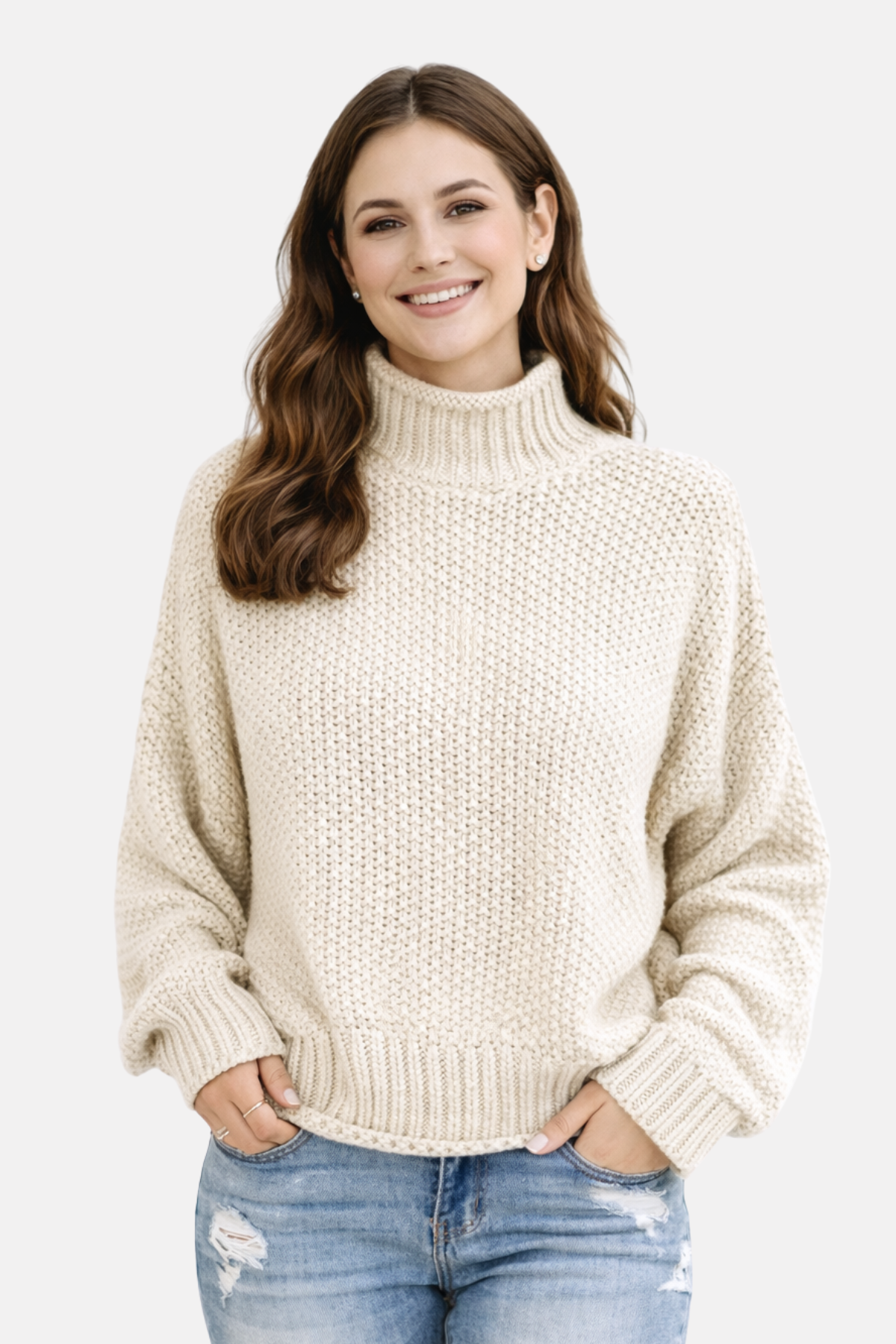 Olivia | Pullover mit hohem Kragen