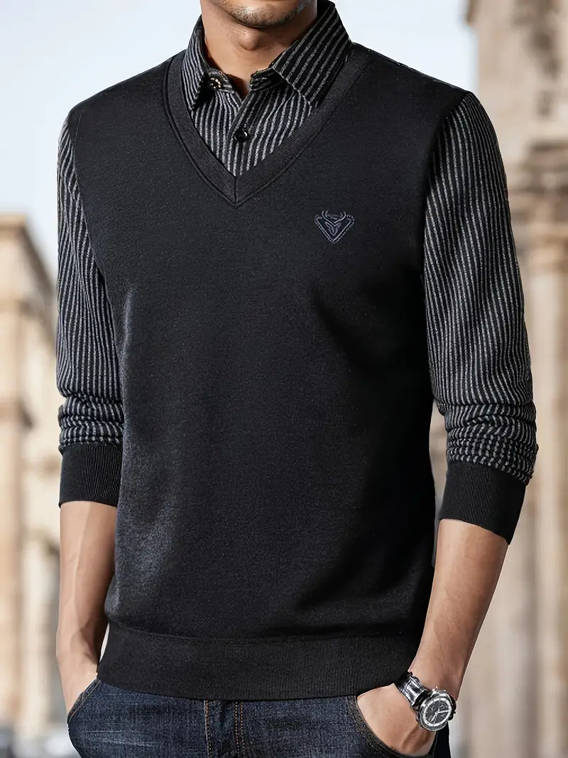 Leroy - Lässiger Pullover mit langen Ärmeln aus Strick