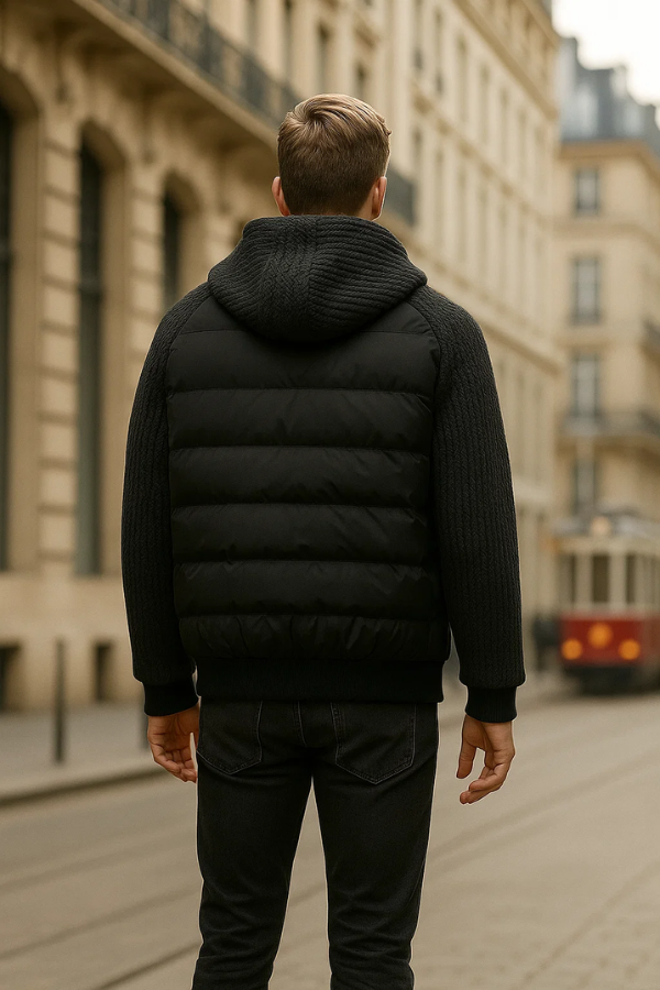 Kalen | Wattierte Herrenjacke mit Kapuze