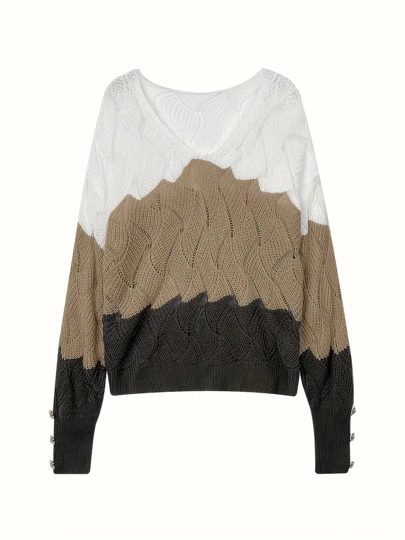 Renilda | Eleganter Strickpullover Mit V-Ausschnitt