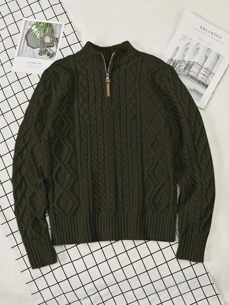 Rabada | Strickpullover Mit Halbem Reißverschluss Und Stehkragen