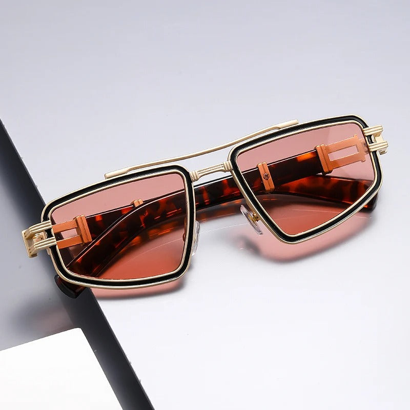 Leelaine | Bold Shield Square Frame Luxury Sunglasses – UV400 Protection