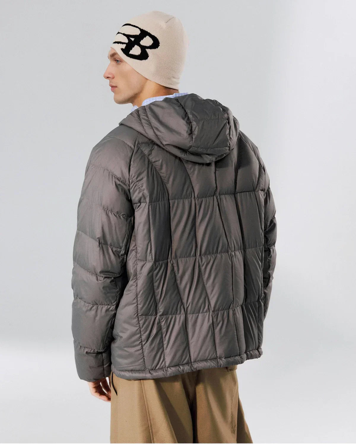 Streetwear Ultra-Leichte Kapuzen-Daunenjacke