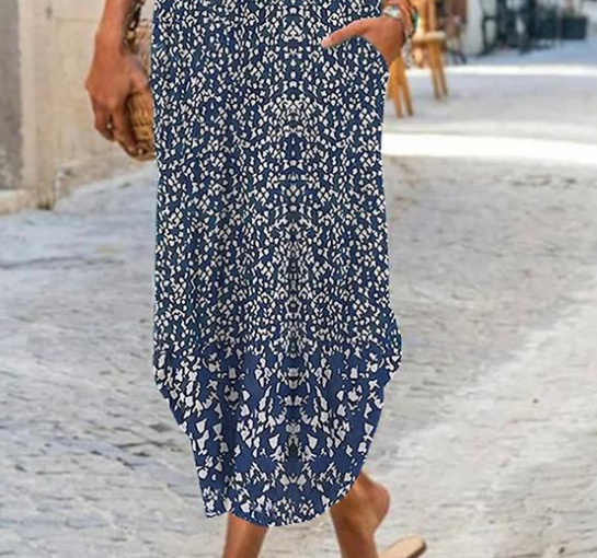 Königsblau Blütenkleid