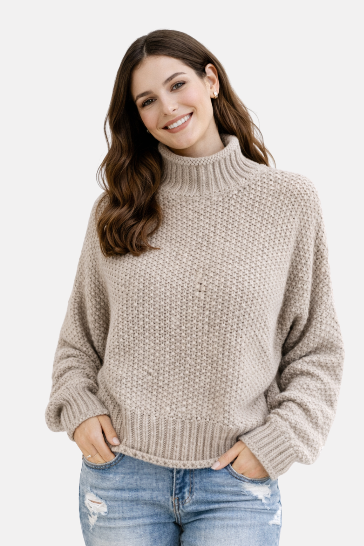 Olivia | Pullover mit hohem Kragen
