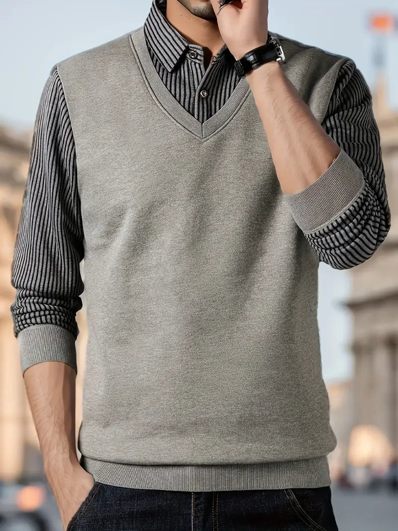 Leroy - Lässiger Pullover mit langen Ärmeln aus Strick