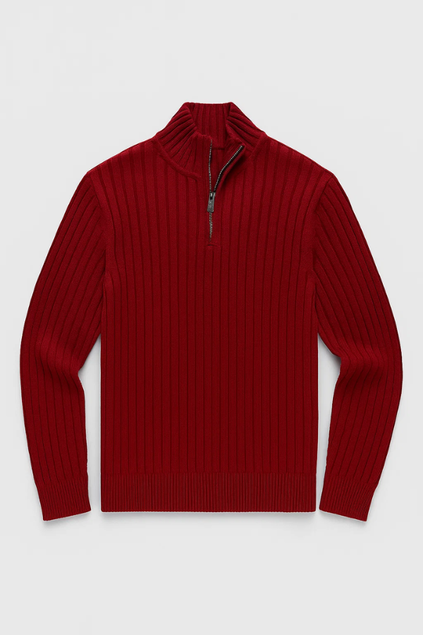 Zacheo – Lässiger Rollkragenpullover Mit Reißverschluss