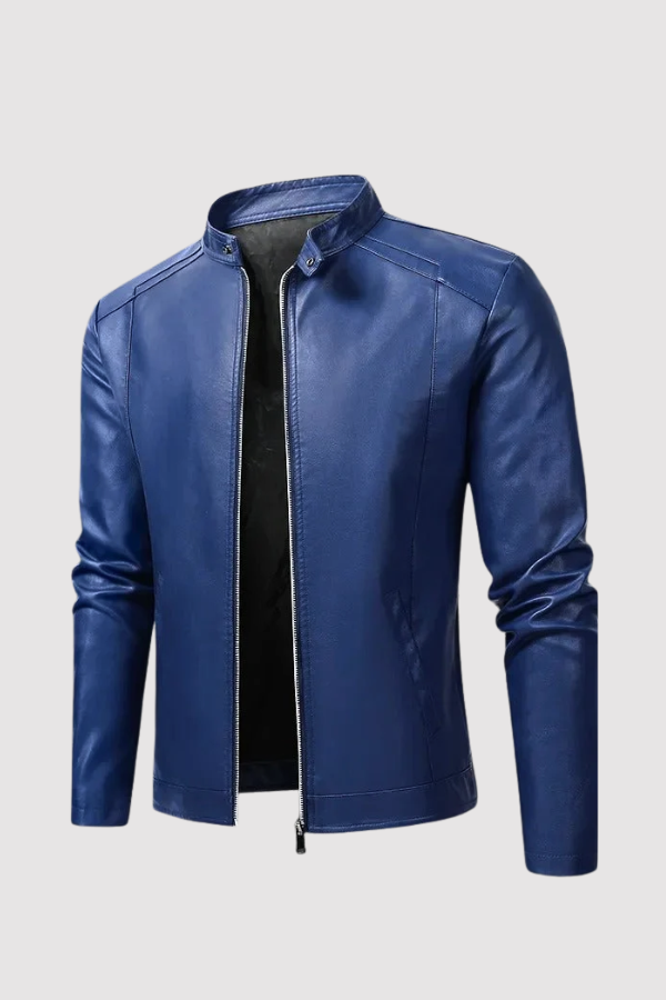 Elegante Herren Biker-Lederjacke
