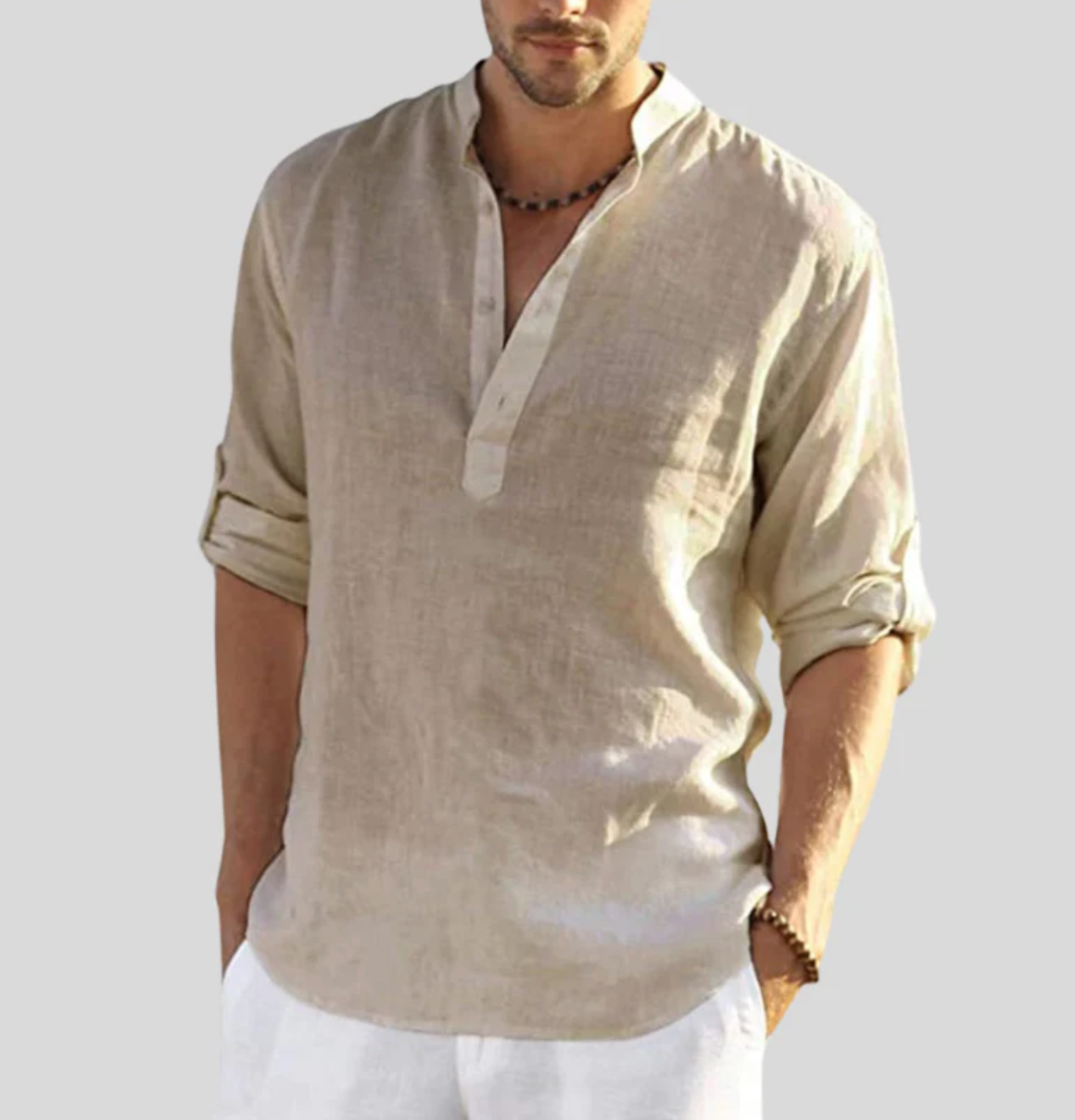Leinenklar Herren Langarmshirt