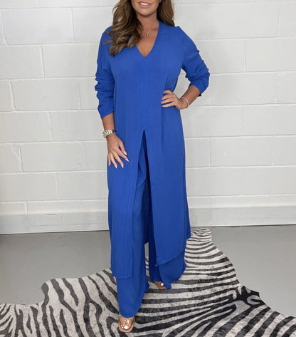 Capea | Damen Zweiteiler – Elegante Bluse und Weite Hose, Atmungsaktiv für den Sommer