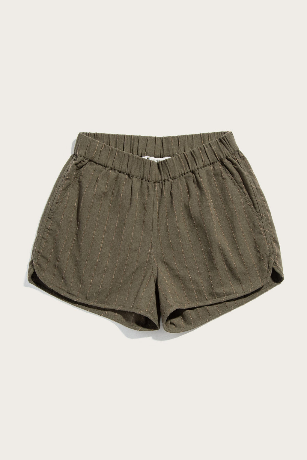 Luca Track Short / Olivgrüner Gürtel