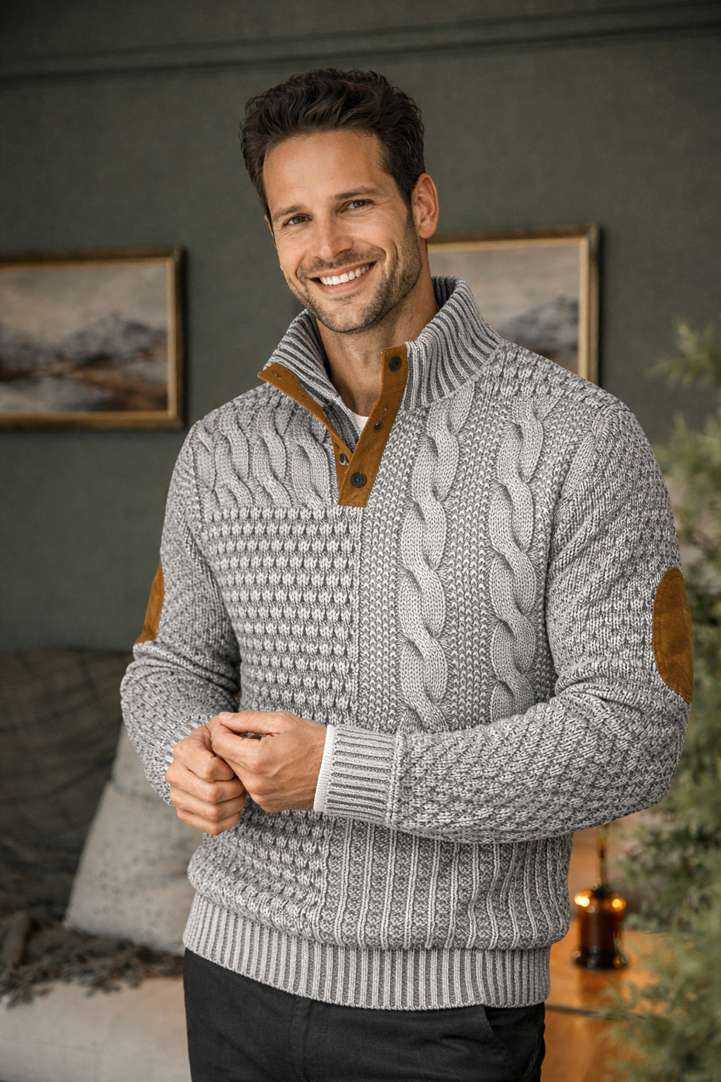 Gwydion | Patchwork-Strickpullover