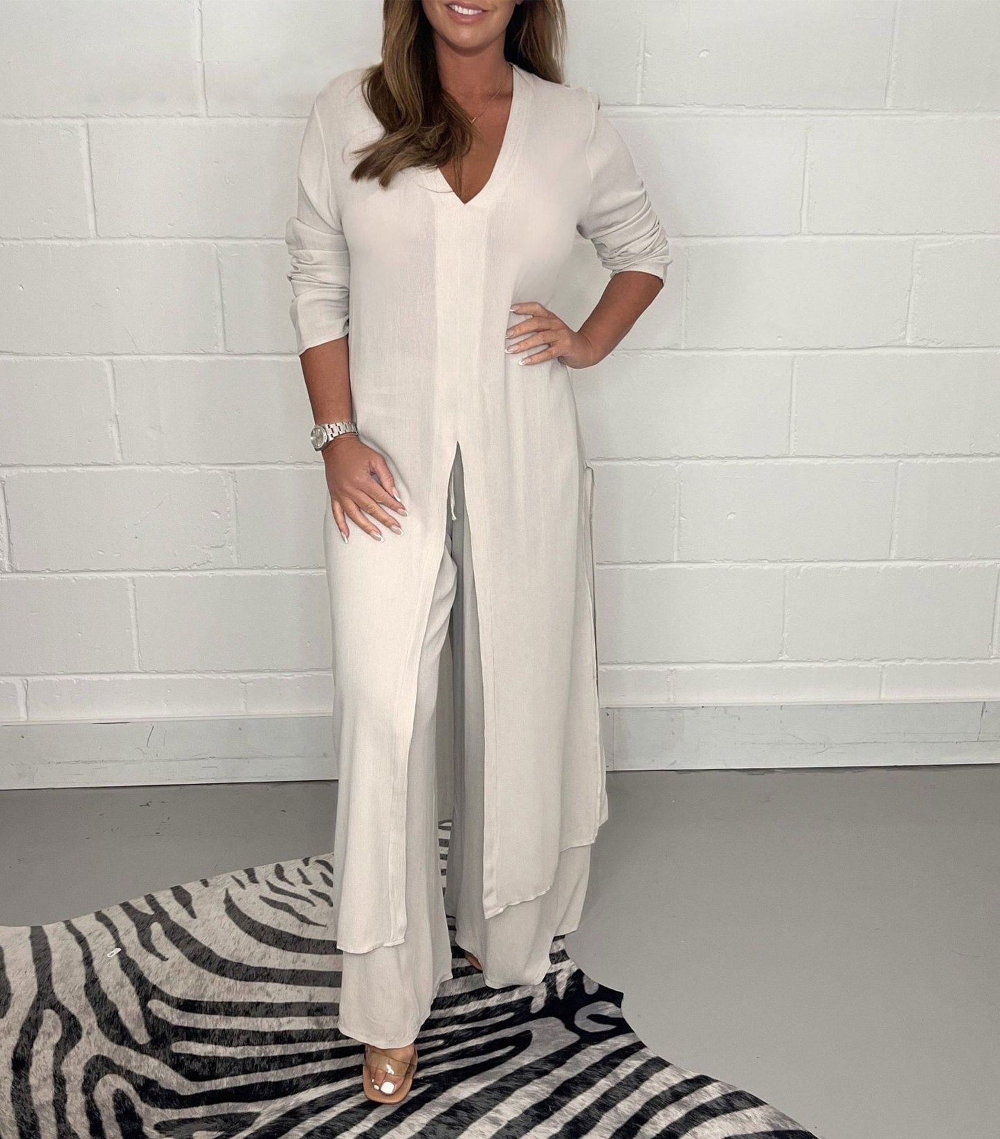 Capea | Damen Zweiteiler – Elegante Bluse und Weite Hose, Atmungsaktiv für den Sommer