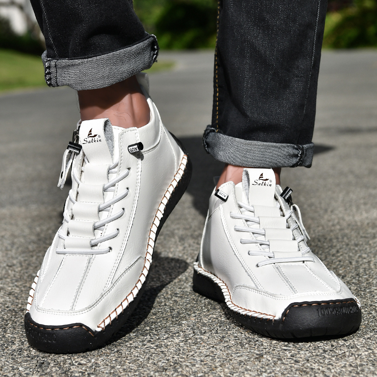 Christian | Nubukleder Schuhe mit Reißverschluss