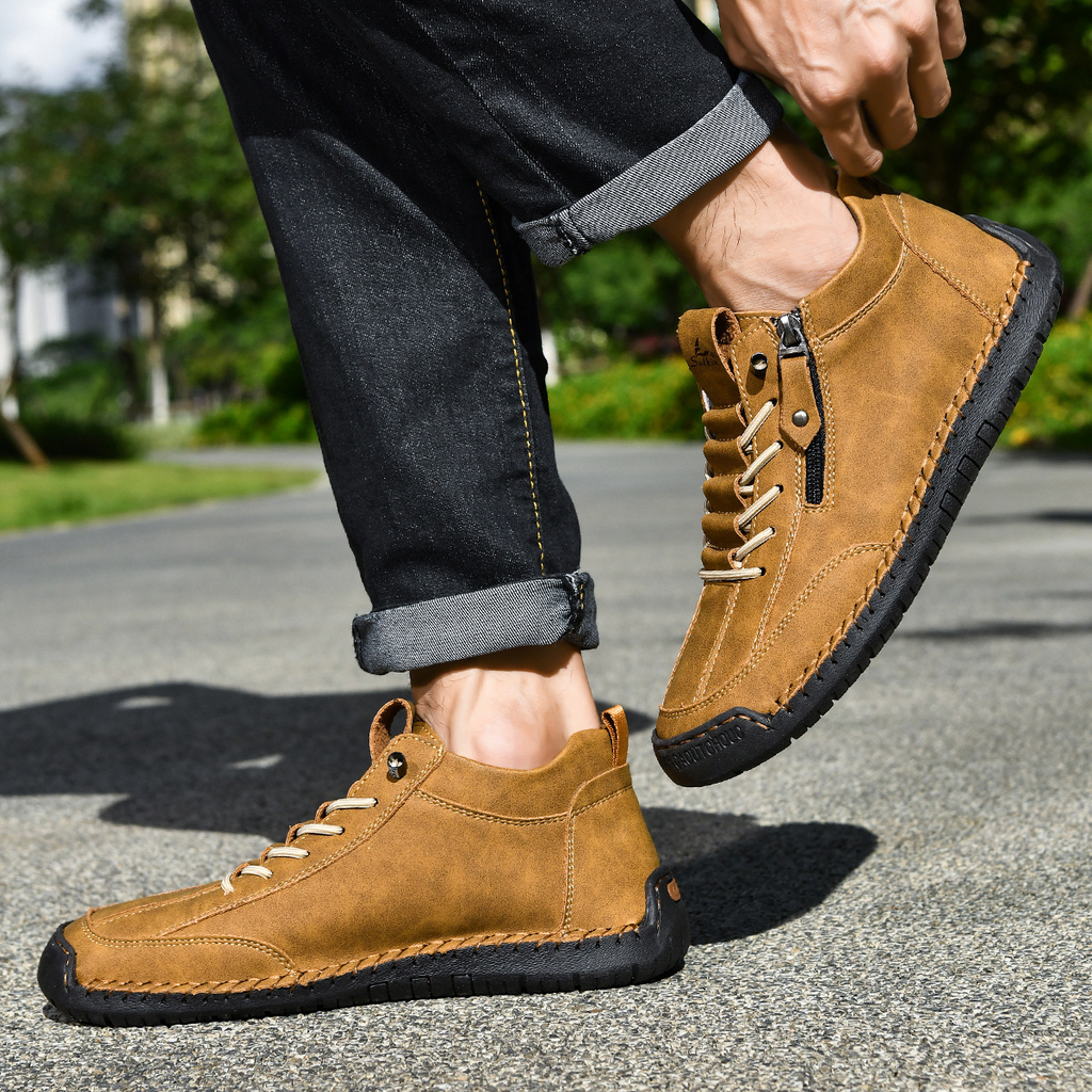 Christian | Nubukleder Schuhe mit Reißverschluss