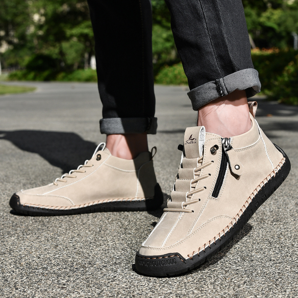 Christian | Nubukleder Schuhe mit Reißverschluss