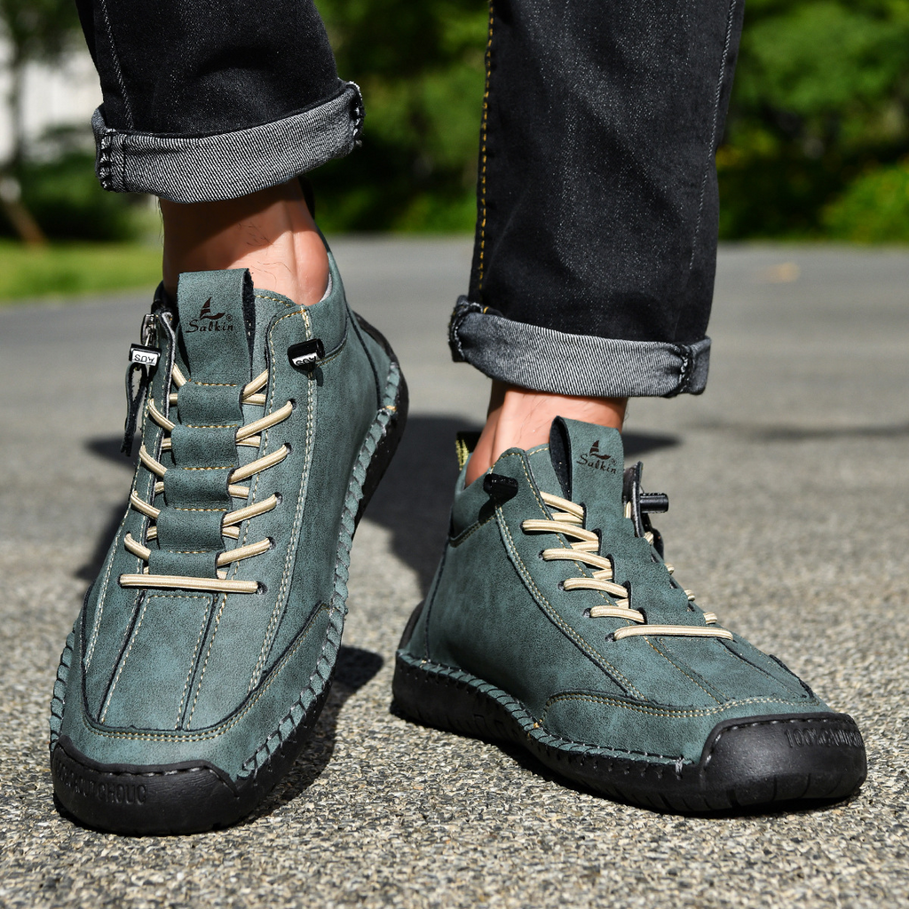 Christian | Nubukleder Schuhe mit Reißverschluss