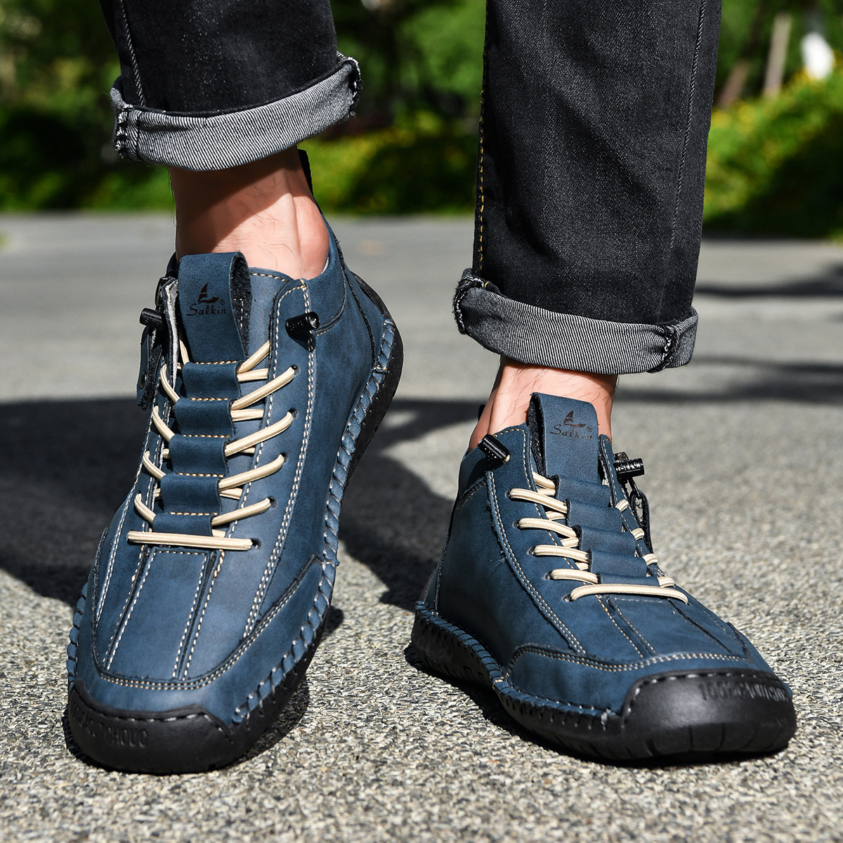 Christian | Nubukleder Schuhe mit Reißverschluss