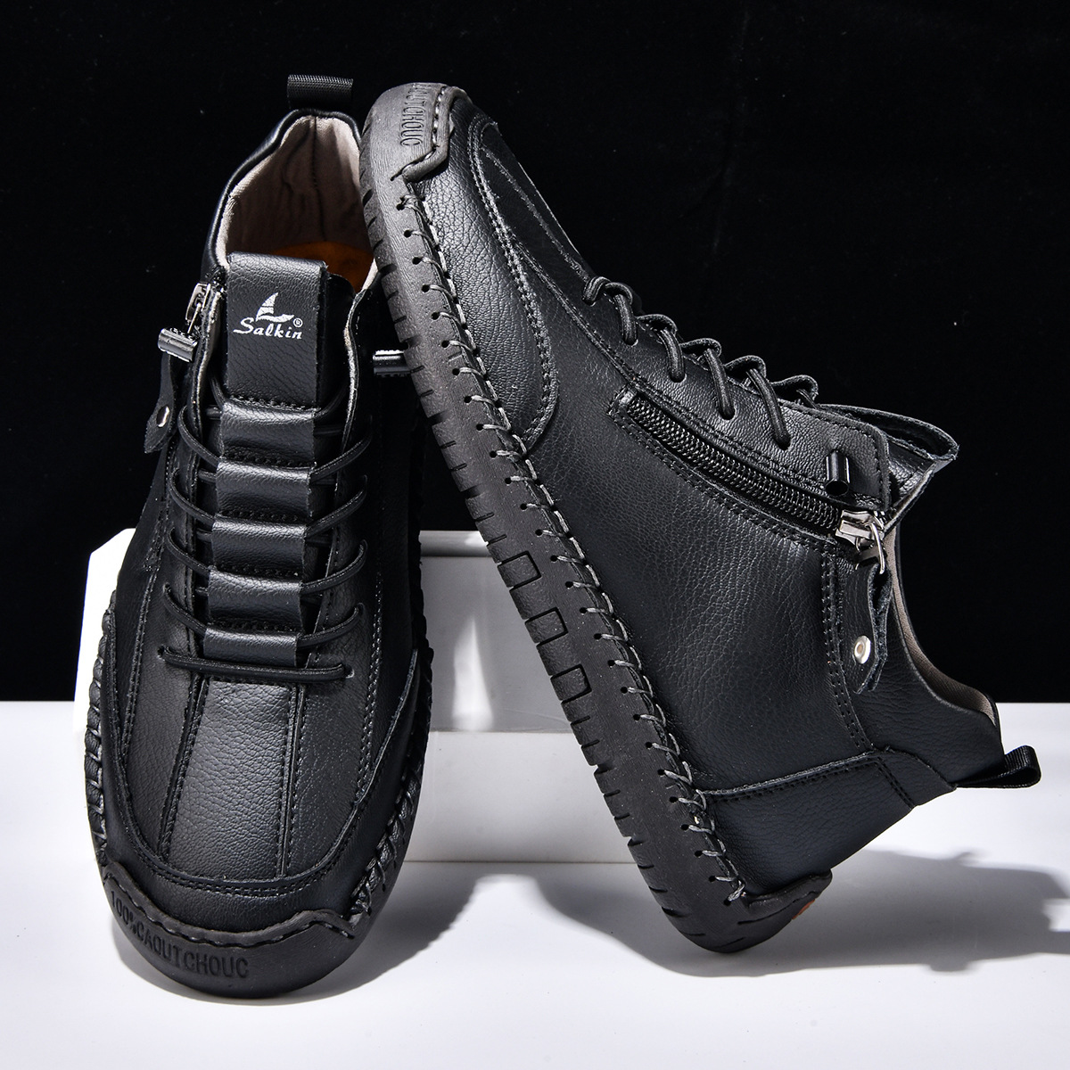 Christian | Nubukleder Schuhe mit Reißverschluss