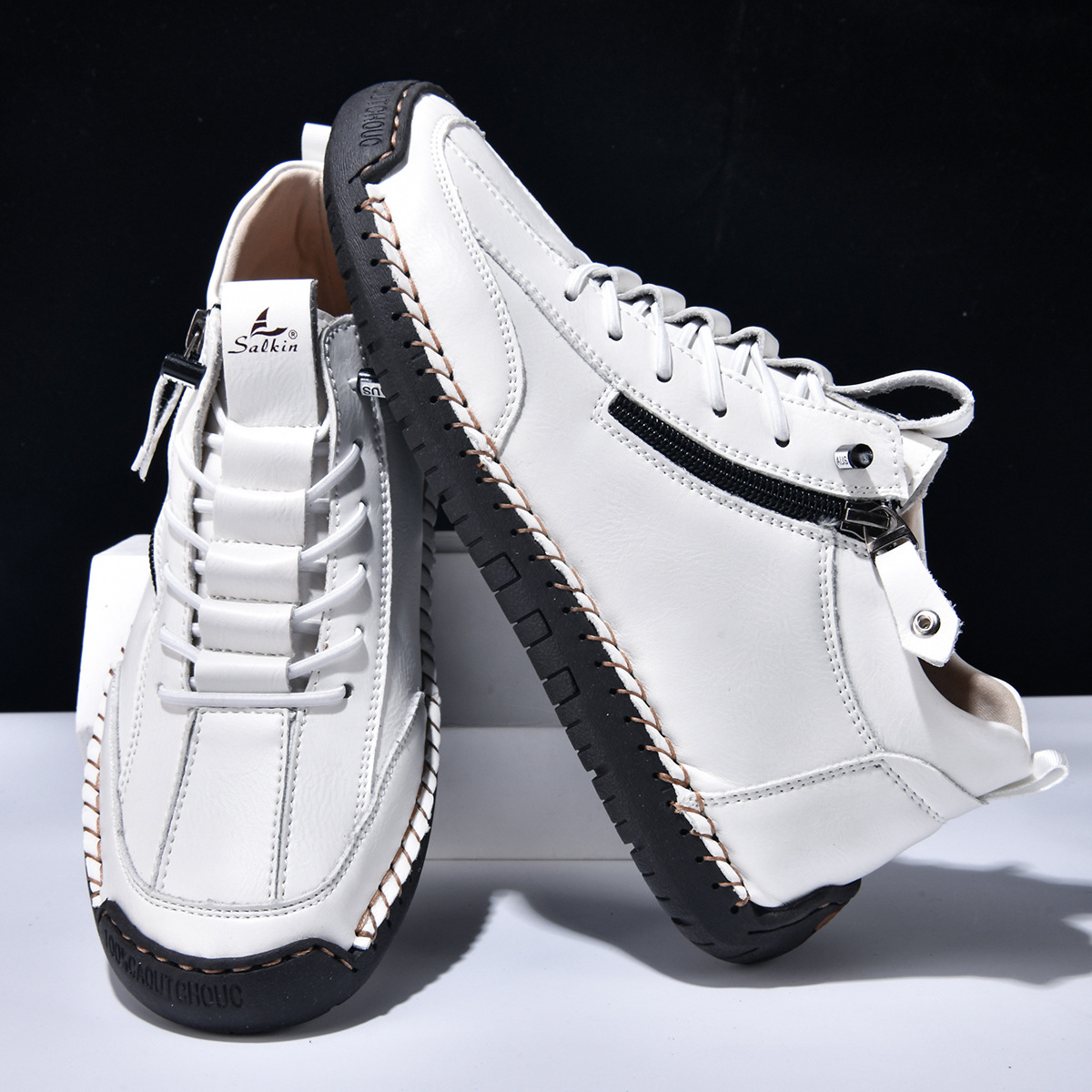 Christian | Nubukleder Schuhe mit Reißverschluss