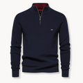 Cedro | Eleganter Pullover mit Stehkragen und Zip