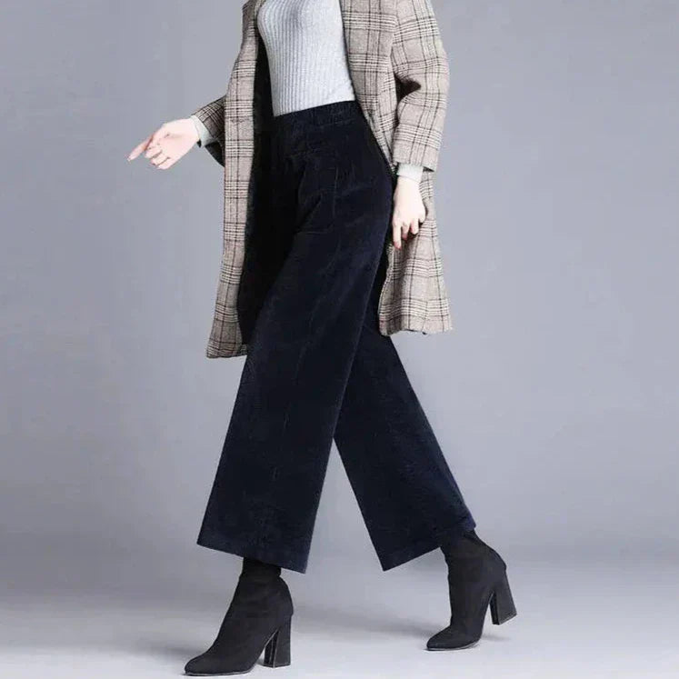 Velours Schlaghosen – Damen Chic Stil