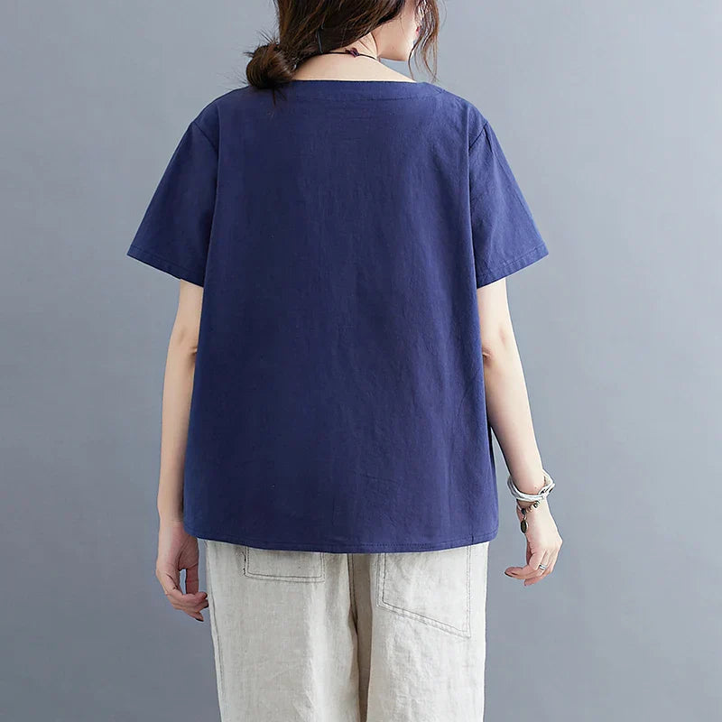 Iza | Vintage Baumwoll-Leinen Top