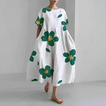 Isadora | Boho-Kleid Leichtes Blumenmuster, Fließendes Design