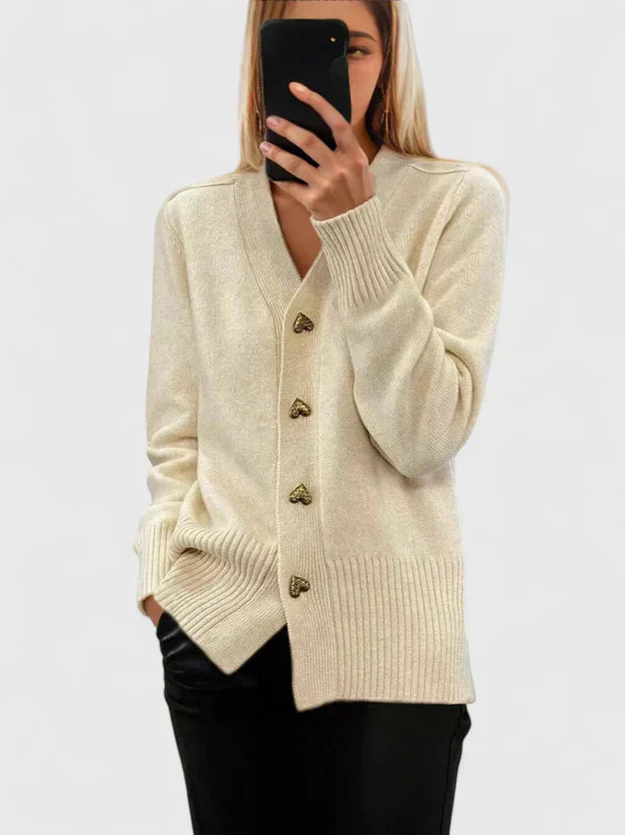 Lyddia™ Strickjacke Mit Herzknöpfen