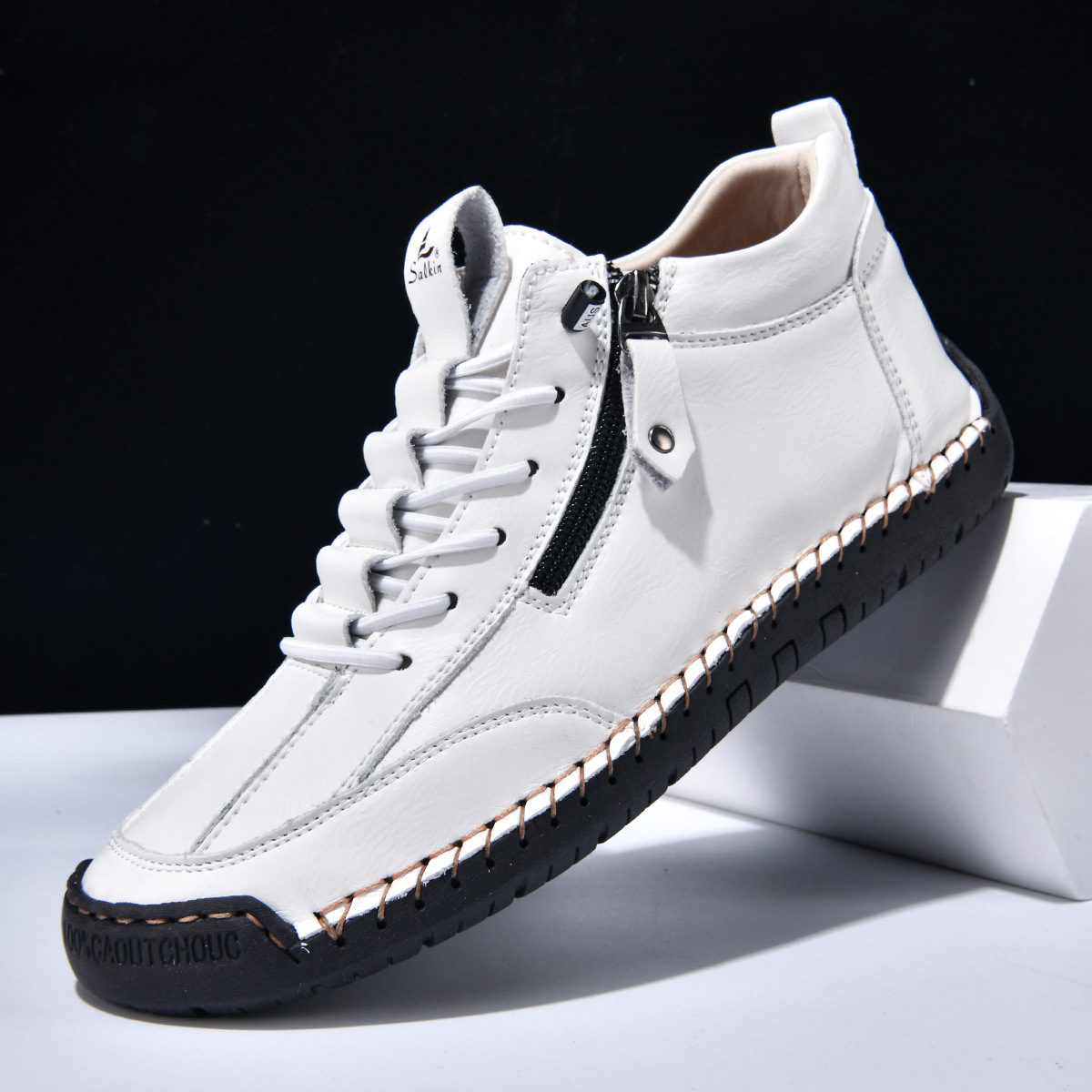 Christian | Nubukleder Schuhe mit Reißverschluss