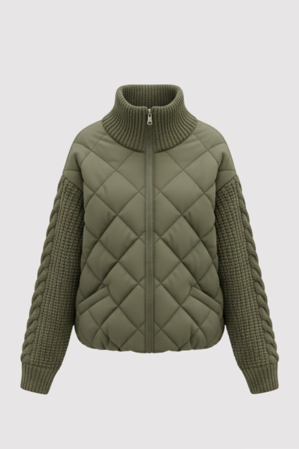 Damen Strickjacke – Patchwork-Design, Lässig & Bequem