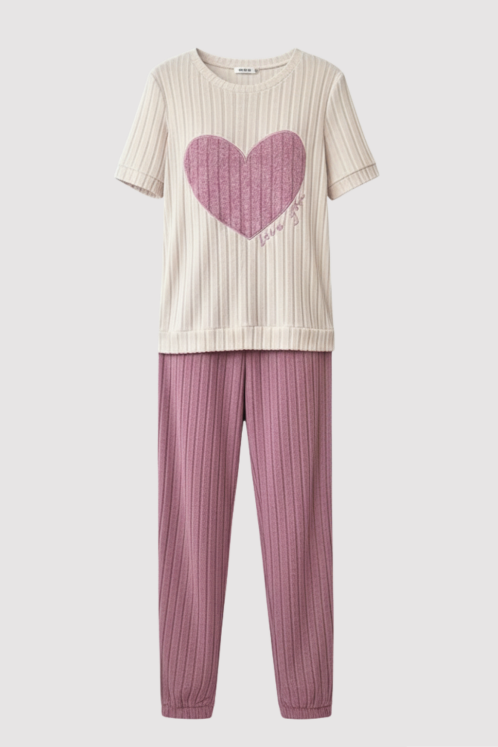 Einsatz Pyjama Amore Aus Rippvelours