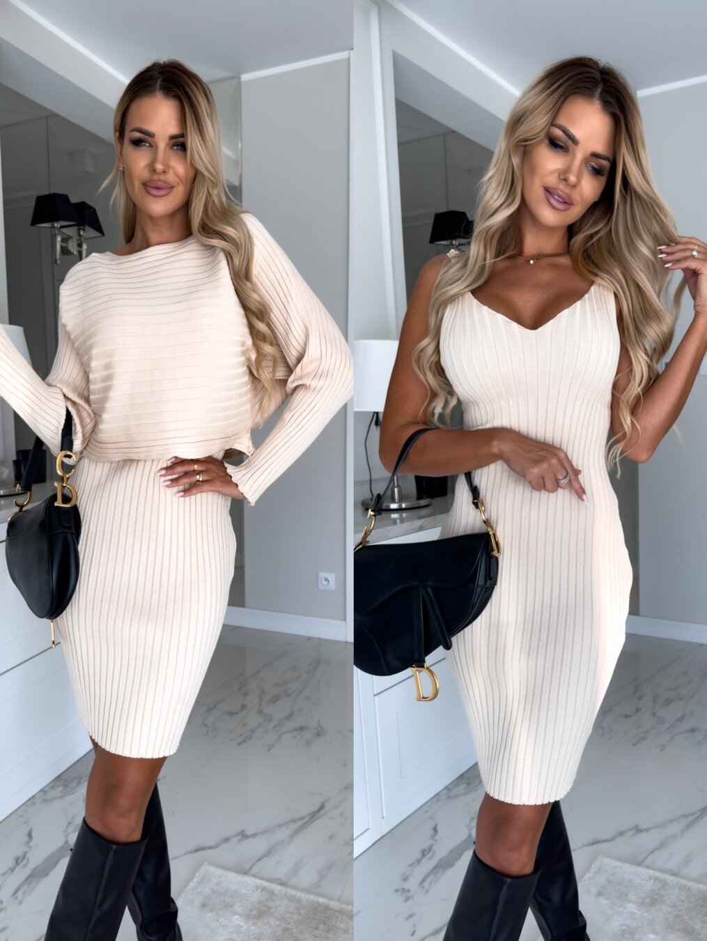 Kerstin | Kleid mit Langarm-Oberteil