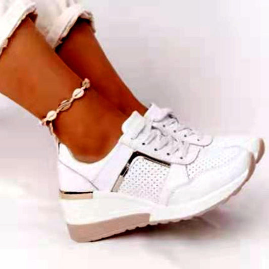Leonie | Damen Wedge Sneakers – Bequeme Mesh-Sneaker mit Keilabsatz für den Alltag