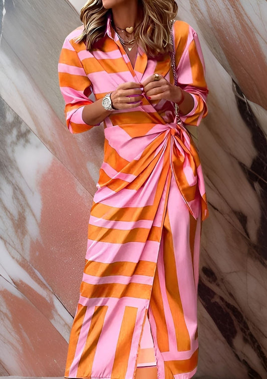 Amalia | Wickelkleid Verspielter Print, Elegante Passform für Sommer und Hochzeit