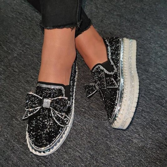 Anke | Damen Slip-On Schuhe – Bequeme, Flexible Modelle mit Strass
