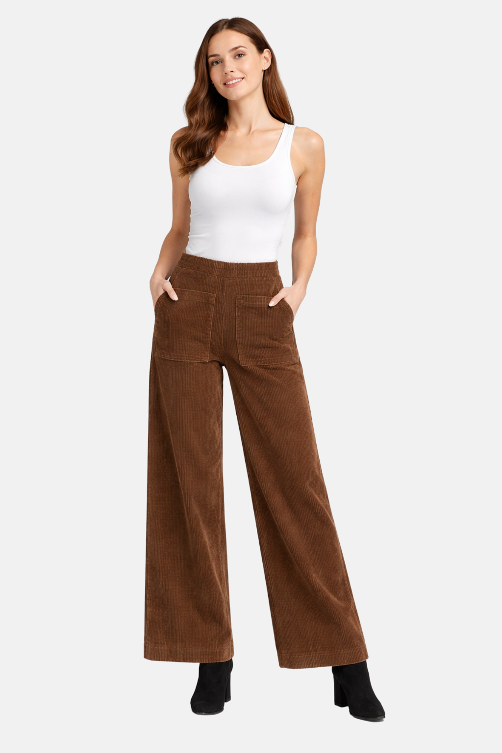 Velours Schlaghosen – Damen Chic Stil