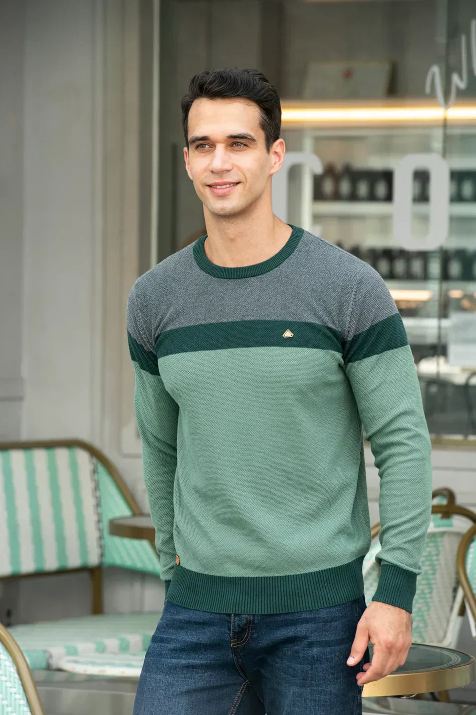 BOSSHARD | Herrenpullover mit Rundhalsausschnitt