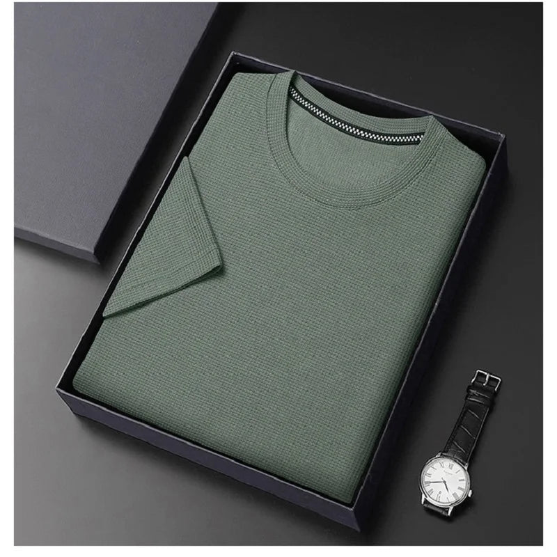 Wabenlook Herren Polo-Shirt