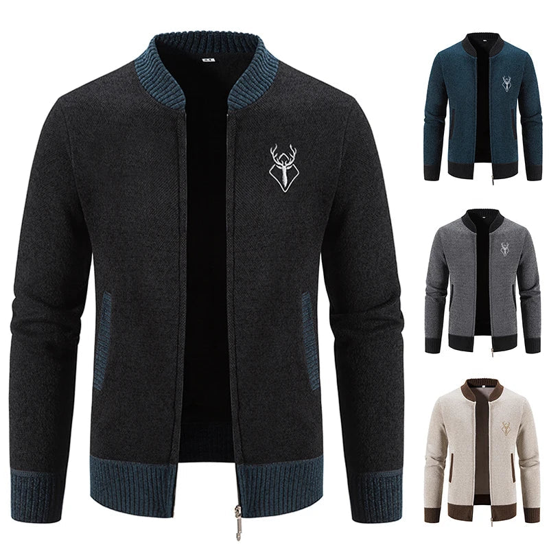 Ferrian - Strickjacke mit Reißverschluss und Taschen